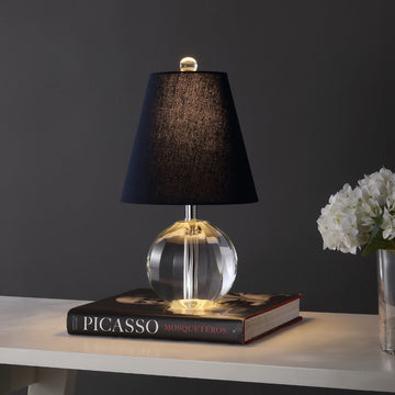 Goddard 16" Crystal Ball/Metal LED Table Lamp - JONATHAN Y